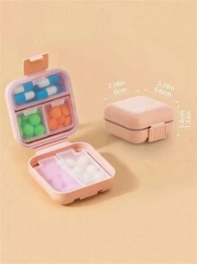 1pc Travel Pill Box Extra Large Pill Organizer 2 Times A Day, Weekly XL AM PM Pill Case, 1 Day Pill Box Twice A Day, Oversized Daily Medicine Organizer For Vitamins, Big Pill Container, Medication Dispenser (Rainbow)-Perfect For Organizing Medication On The Go,The Old Man Takes The Medicine Box With Him. Mini Pill Packing Box,Sealed Morning, Middle And Evening Reminder Sub-Packaging Tablet Box - Multicolor - View 14