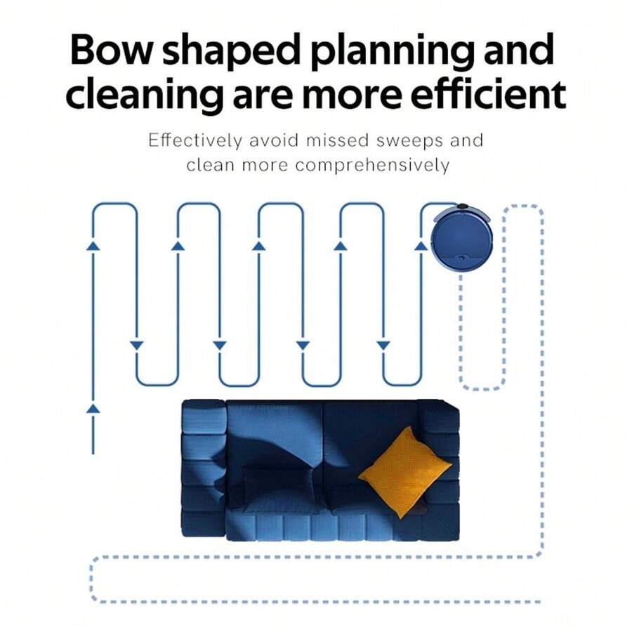 Cordless Robotic Vacuum Cleaner With 135L Water Tank, 2000Pa Suction