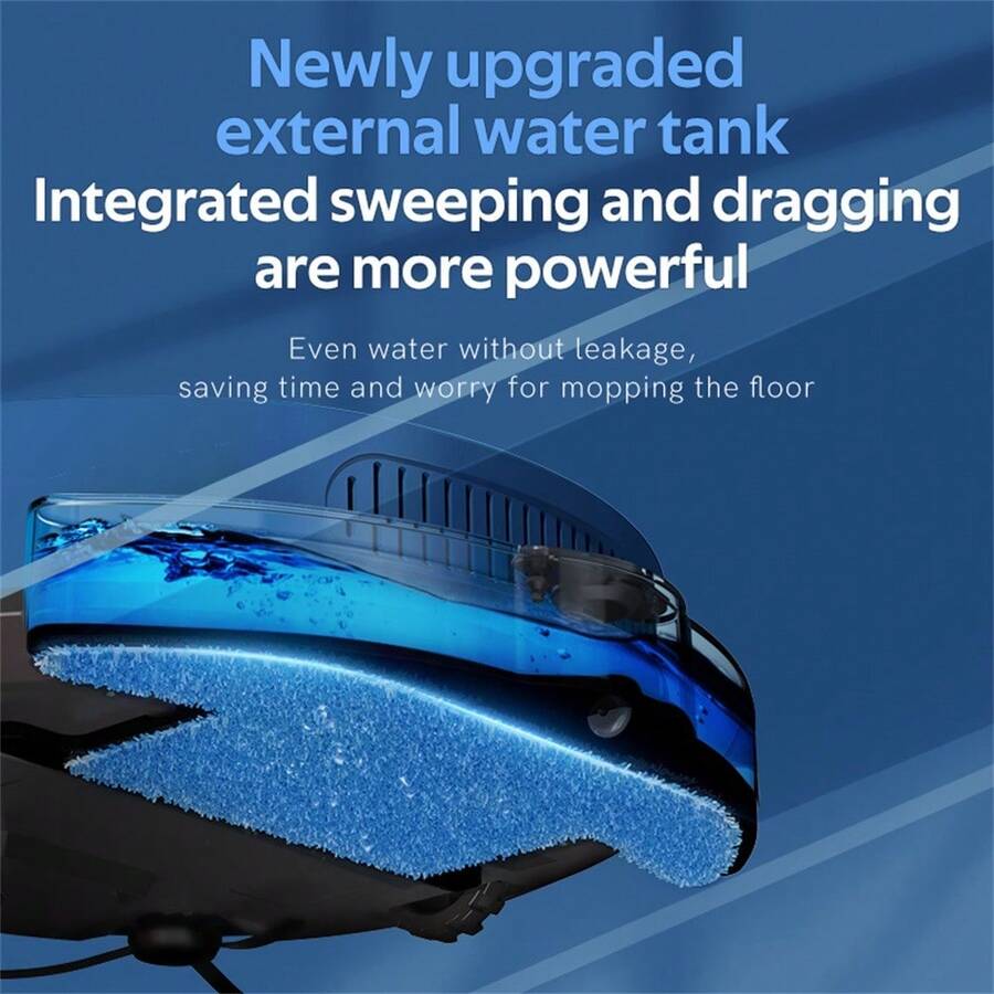 Cordless Robotic Vacuum Cleaner With 135L Water Tank, 2000Pa Suction