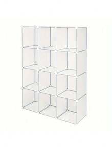 Cube Storage 12-Cube Book Shelf Storage Shelves Closet Organizer Shelf Cubes Organizer Bookcase - White - View 3