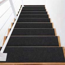 8pcs/15pcs Anti-Slip Durable Stair Treads Carpet Mats, Decorative Staircase Entrance Rug