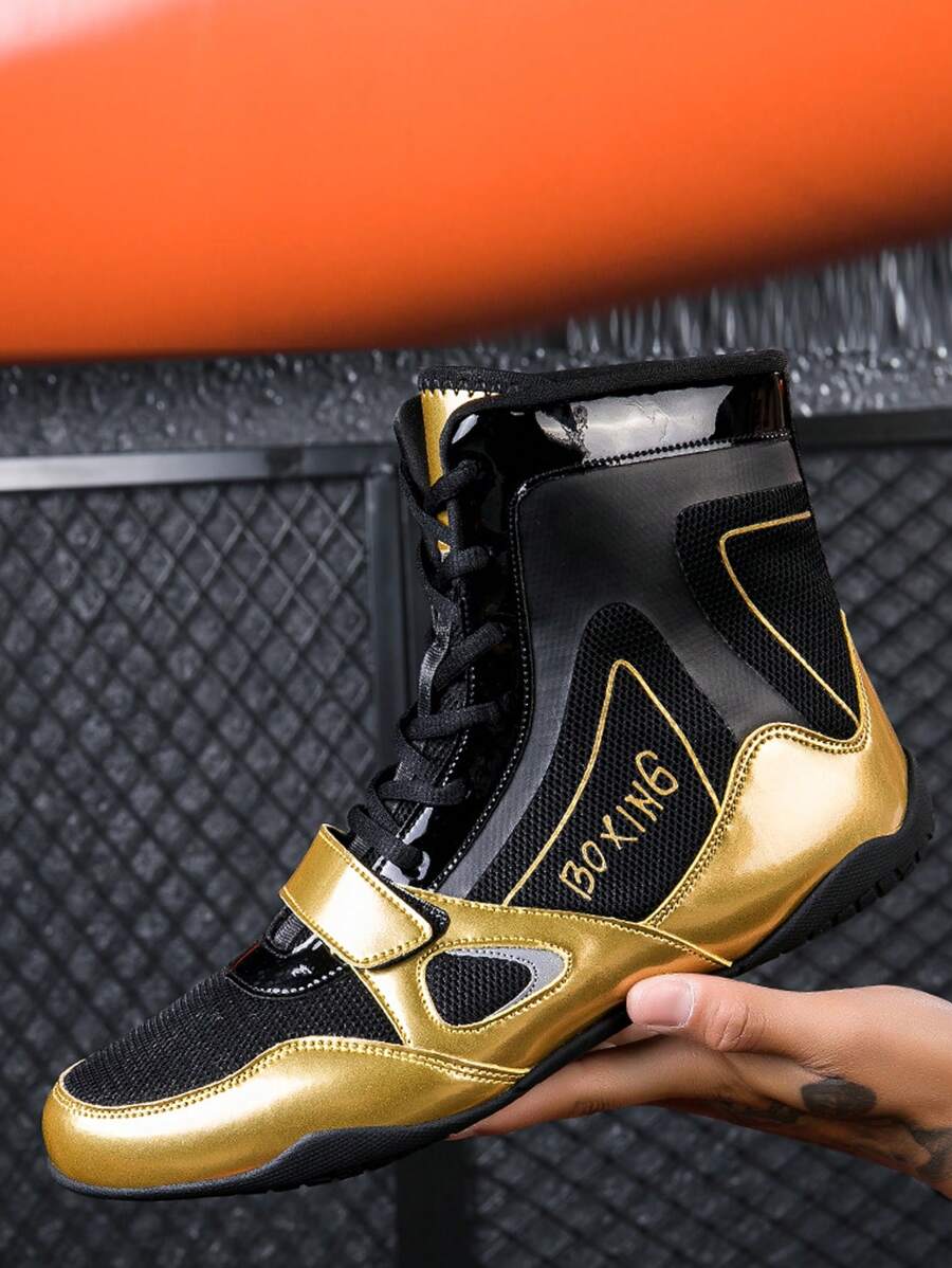 Professional Wrestling Shoes, High Top Fighting Boxing Boots, Training