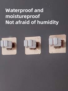 3 o 5 clips para trapeador sin perforación, adecuados para trapeadores, escobas, toallas, esponjas de baño, limpiaparabrisas, etc. Decoración del hogar y el baño, de vuelta a la escuela