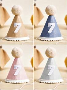 1pc Custom Boys Girls Birthday Number Hat, Personalized Kids Mini Number Hats, Custom Headband Birthday Party Decoration, Custom Adult Anniversary Hats, Personalized Cake Smash Party Hat, Custom Party Supplies, Celebration Decoration, Birthdays, Idea Gift For Valentine's Day, Or Anniversaries, Wedding Gift, Couples Gift, Holiday Gifts Back To School Winter Gift Ideas Boy Girl Valentine's Day