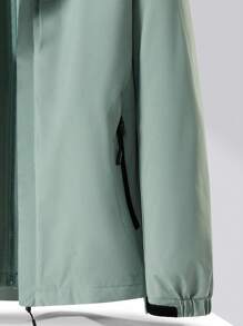1pc Women's Solid Color Waterproof 3-In-1 Jacket - Mint Green - View 9