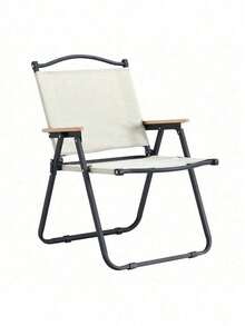 1-Piece Folding Outdoor Chair For Indoor, Outdoor Camping, Picnics, Beach,Backyard, BBQ, Party, Patio, Beige - 米色+牛津+Modern-1 - 查看 3