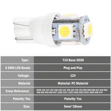 Global Phoenix 50Pcs T10 LED Car Light Bulbs 6000K White 1000lm 5050 SMD 9mm Base - Đúng - Xem 2
