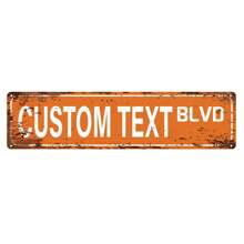 1pc Personalized Custom Metal Street Sign Vintage Style Hanging Metal Road Plaque For Room Custom Personalized Retro Garage Home Decoration Sign, Metal Street Sign, Wall Art Metal Sign, Street Sign, 4x16 Inches
