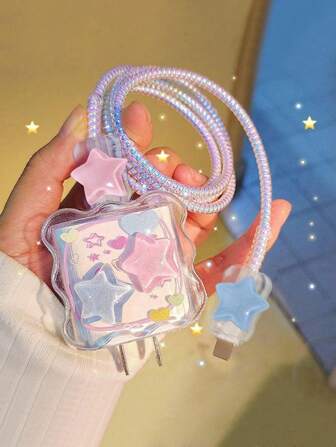 兼容 20W快充数据线保护套数据线收纳保护套装4件套数据线保护套充电器保护套