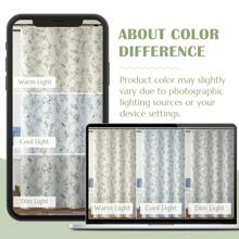 1 件蓝色花卉浴帘，浴室浴帘，复古白色防水面料浴帘优雅奢华植物浴帘套装带挂钩 70x72 英寸家居浴室装饰秋季装饰浴室配件返校 - 綠色 - 查看 6