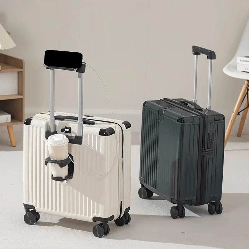 18" Carry On Luggage Suitcase Hardside Lightweight PC Travel Suitcase