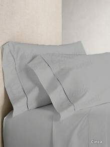 Percal Flex 400 Thread Count Loose Pillowcase - 灰色 - 查看 1