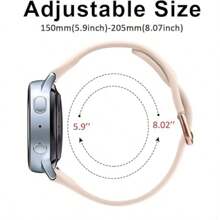 Pacote com 3 pulseiras finas compatíveis com Samsung Galaxy Watch 6 Band/Galaxy Watch 7 Band/Galaxy Watch 5 4 Band, Galaxy Watch 6 4 Classic/5 Pro/Watch 3/Active 2 Band, pulseira esportiva de silicone de 20 mm para mulheres e homens