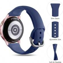 Pacote com 3 pulseiras finas compatíveis com Samsung Galaxy Watch 6 Band/Galaxy Watch 7 Band/Galaxy Watch 5 4 Band, Galaxy Watch 6 4 Classic/5 Pro/Watch 3/Active 2 Band, pulseira esportiva de silicone de 20 mm para mulheres e homens