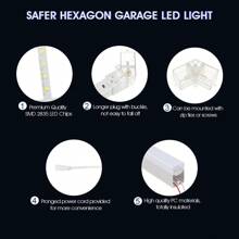 OYAJIA 14x Hexagon LED Lampe Werkstatt Garage Wand Decken Leuchte Waben Beleuchtung LED-Lichter in Wabenform, sechseckige Garagenleuchten, 6500K, energiesparend, sechseckige LED-Garagenlichter für Werkstatt, Wartungsstation
