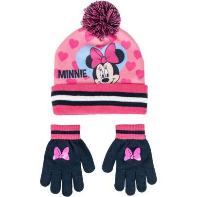 Disney Hat And Gloves For Children Officially Licensed - Warm Winter Children's Hat And Gloves And Fun Style Size U