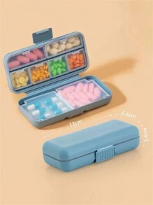1pc Travel Pill Box Extra Large Pill Organizer 2 Times A Day, Weekly XL AM PM Pill Case, 1 Day Pill Box Twice A Day, Oversized Daily Medicine Organizer For Vitamins, Big Pill Container, Medication Dispenser (Rainbow)-Perfect For Organizing Medication On The Go,The Old Man Takes The Medicine Box With Him. Mini Pill Packing Box,Sealed Morning, Middle And Evening Reminder Sub-Packaging Tablet Box - Multicolor - View 9