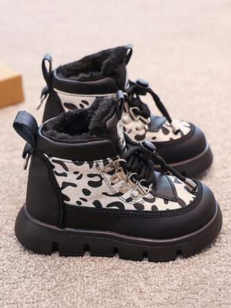 2025冬季新款儿童户外雪地靴，防水真皮短筒靴，中大码儿童加厚保暖靴，防滑