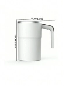 带温度显示的自搅拌咖啡杯，自动磁力搅拌器，旅行咖啡杯适用于牛奶、巧克力、摩卡，颜色：乳白色 - 彩色 - 查看 10