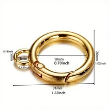 5pcs Stainless Steel Rotary Lobster Clasp, DIY Bag/Keychain Connecting Accessories