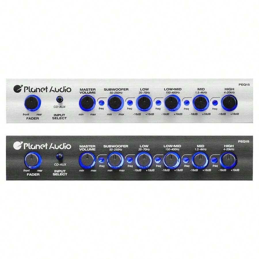Audio PEQ15 5 Band Car Audio Equalizer PreAmp With Adjustable