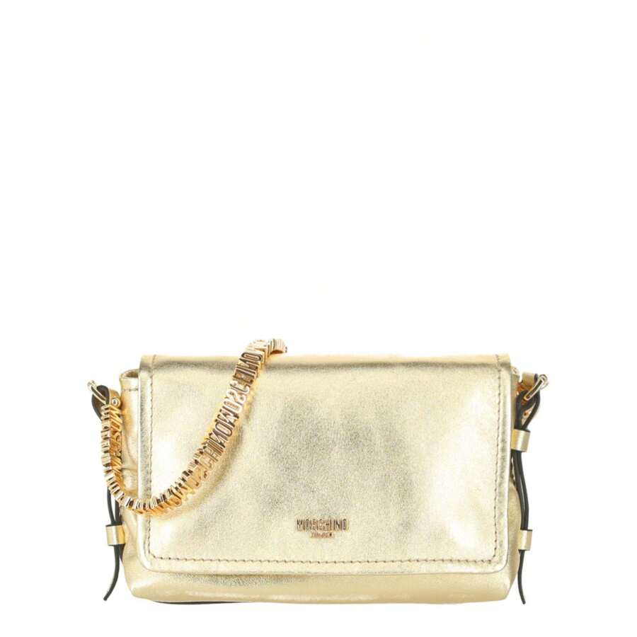Bolso cruzado metálico con logotipo - Dorado - Ver 1