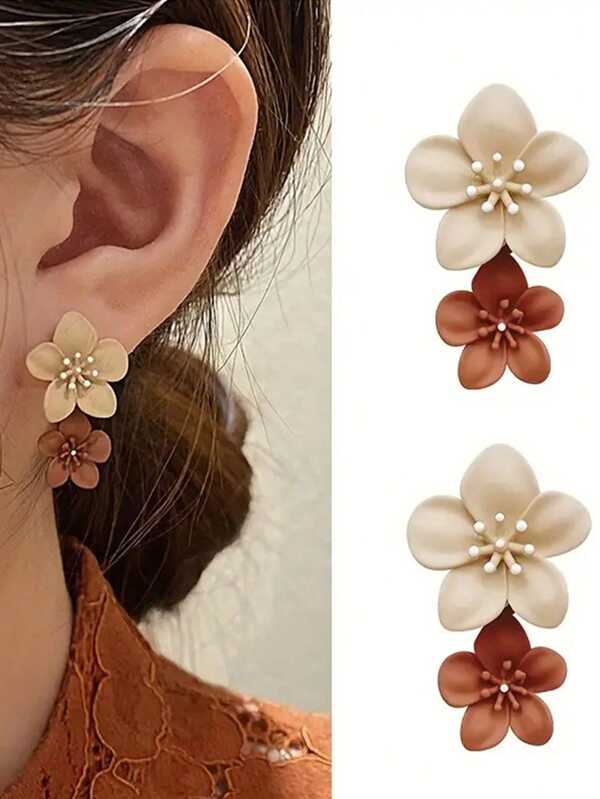 Flower Earrings, Women Cute Stud Earrings, Cool Party Jewelry, Valentine's Day Gift For Women Mom Family Friends, Halloween Gift, Christmas Gift Valentines,Mom,Mother,Mother's Day,Gift