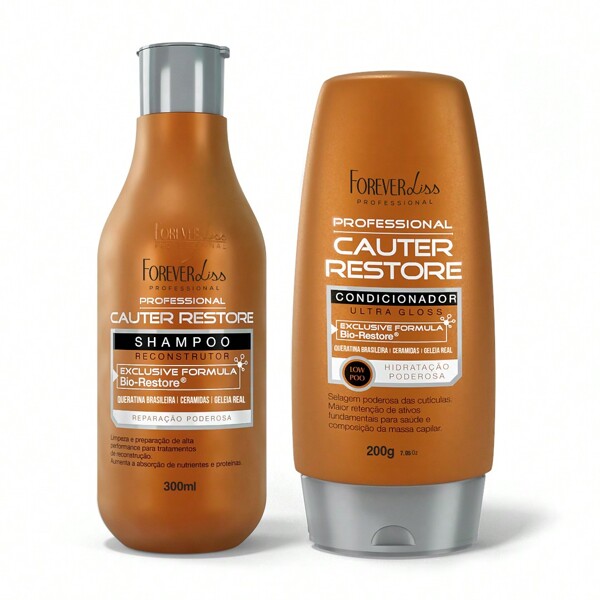 FOREVER LISS Kit Shampoo e Condicionador Cauterização Forever Liss
