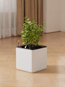 1 Pieza, Maceta con indicador de nivel de agua, Maceta autorriego, Maceta cuadrada con depósito de agua, Maceta cuadrada sin agua, Maceta de vivero, Sistema de riego automático para el jardín, Apto para macetas de interior y exterior