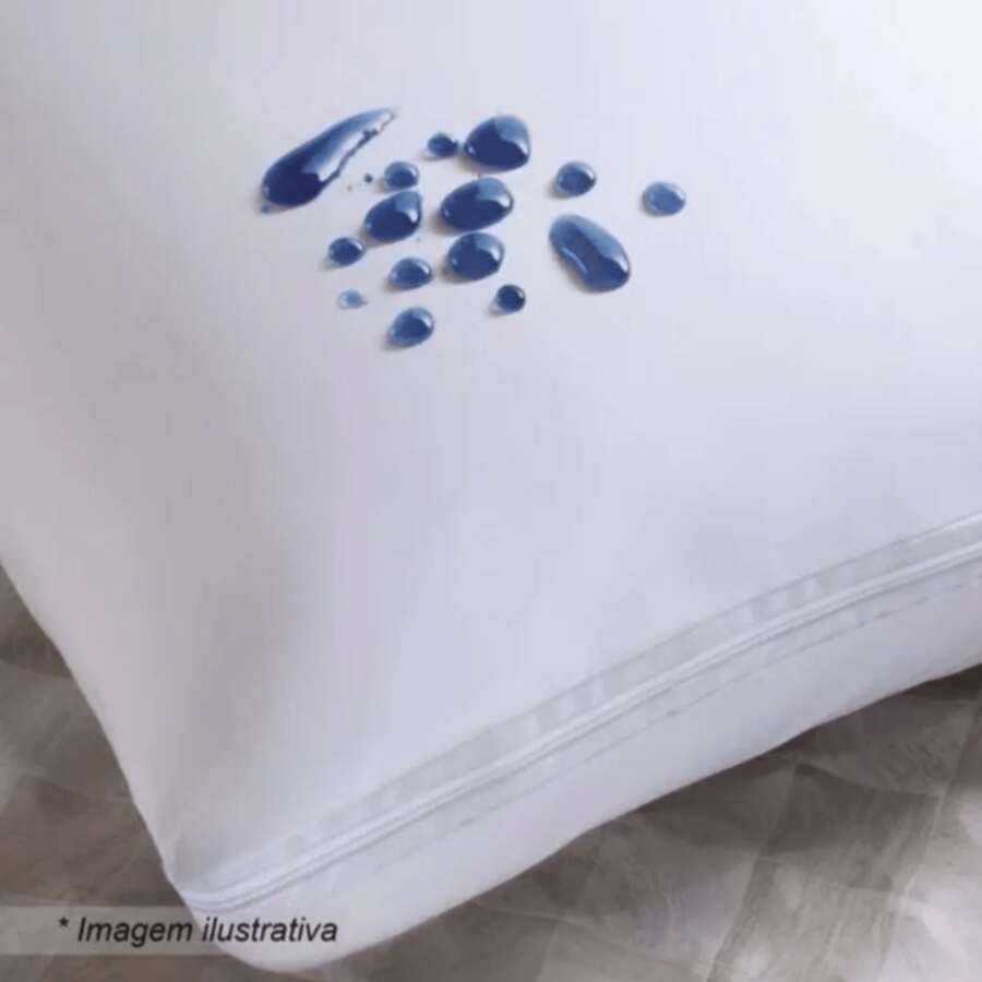 4X Waterproof Pillowcase 0.50 X 0.70 100% Cotton Soft Touch 200 Threads - 白色的 - 查看 1