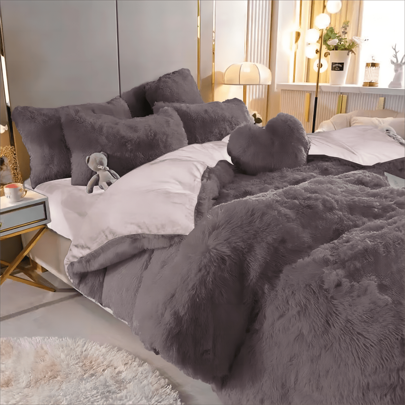 1pc inverno grosso dupla face coral velo conjunto de cama, padrão geométrico, para quarto