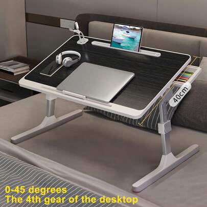 Laptop Bed Tray Table, Height Angle Adjustable Laptop Bed Stand, Portable Lap Desk With Foldable Legs, Foldable Lap Tablet Table For Sofa Couch