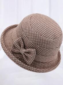 Mũ xô dày ấm áp thời trang dành cho nữ, trang trí nơ, nhẹ, thoải mái, chống gió, thường ngày - Nhiều màu - Xem 13