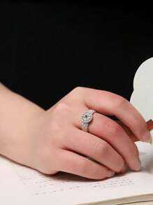 New Cinnabar & Agate Inlaid Lace Twisted Adjustable Ring For Women - H403 - View 4