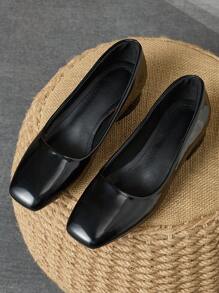 MonaNise Women's Fashion House Orange Outdoor, Pink Square Toe, Burgundy Closed Toe, Purple Pumps, Red Sightseeing, Khaki Outdoor, Retro Dark Grey Casual Versatile, Dark Blue Elegant Comfortable Black Flats - Black - View 3