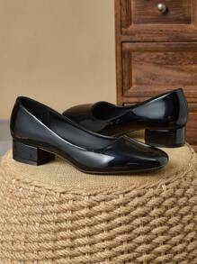 MonaNise Women's Fashion House Orange Outdoor, Pink Square Toe, Burgundy Closed Toe, Purple Pumps, Red Sightseeing, Khaki Outdoor, Retro Dark Grey Casual Versatile, Dark Blue Elegant Comfortable Black Flats - Black - View 4