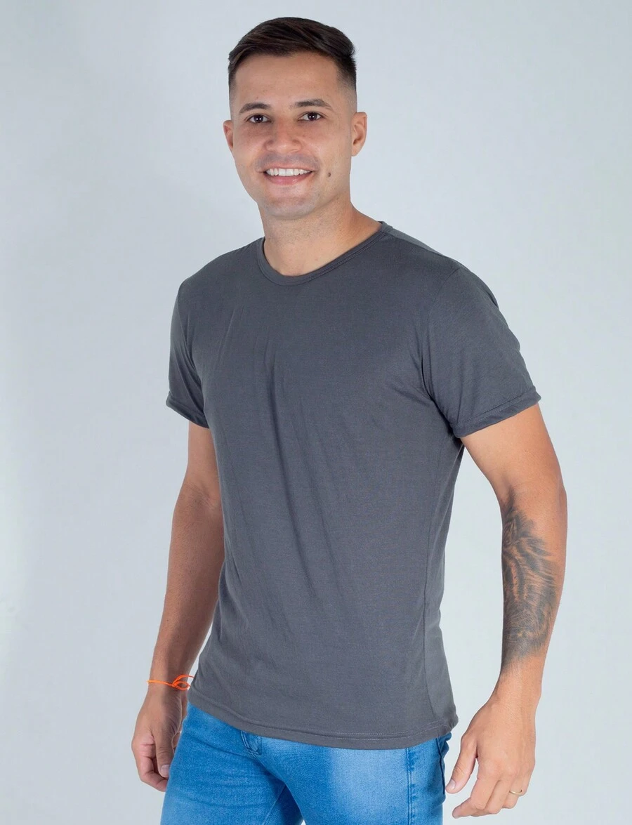 Men's Basic T-Shirts Lightweight Gym Training DryPoli - 深灰色 - 查看 1