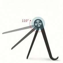 1 个懒散手机支架，桌面可调节创意支架，平板电脑手机支架，便携式折叠手机支架，采用 ABS 材料制成，适用于智能手机和平板电脑 - 创意设计，易于使用， - 黑色 - 查看 7