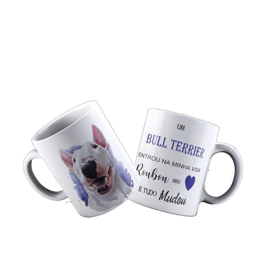 Dog Bull Terrier Mug 325ML Porcelain - 彩色 - 查看 1