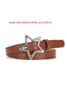 Cinturón con estrellas para niños - Accesorio decorativo lindo y perforado con estrellas a la moda para vestidos y jeans - Multicolor - Ver 3