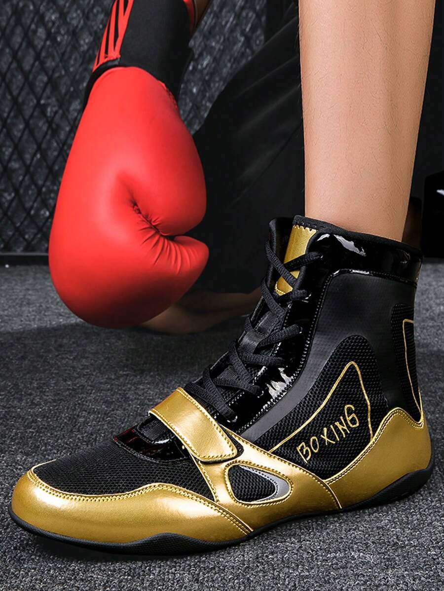 Professional Wrestling Shoes, High Top Fighting Boxing Boots, Training