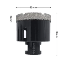 1入組M14螺紋鑽石真空鍍鎢鋼芯鑽頭套裝，瓷磚鑽頭，大理石孔鋸工具 - 彩色 - 查看 28