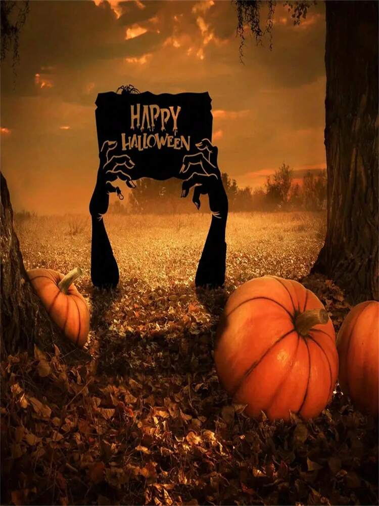 Ghost Hand Shaped Yard Sign For Halloween - Outdoor Lawn And Garden Decor,Christmas - Black - View 4