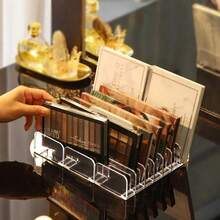 LINKOOL Eyeshadow Palette Organizer Eyepowder Storage Tray Cosmetics Rack Makeup Tools Compartment Holder For Women Makeup Organizer - Clear - View 5