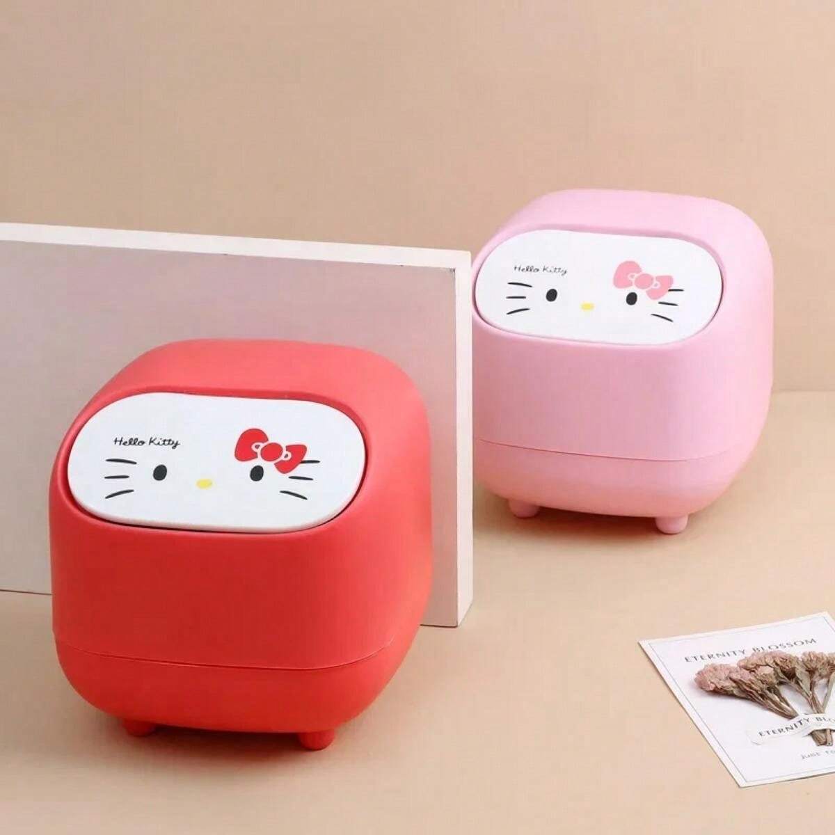Mini Poubelle De Table Avec Couvercle - Petit Bac Plastique Pour Bureau, Salle De Bain, Cuisine