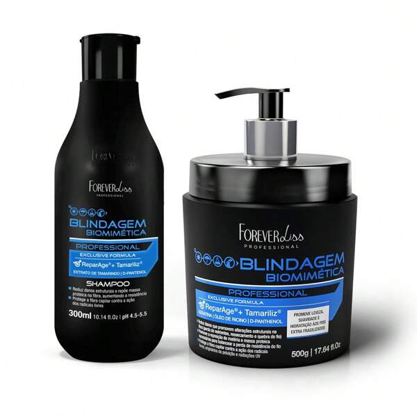 FOREVER LISS Kit Shampoo e Máscara Blindagem Capilar Forever Liss