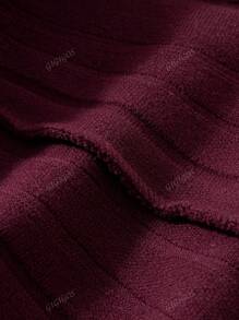 GIGOGOU Falda plisada de punto de unicolor informal, para otoño/invierno