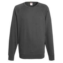 Fruit of the Loom Mens Lightweight Raglan Sweatshirt (240 GSM) (Light Graphite) - Grey - View 1