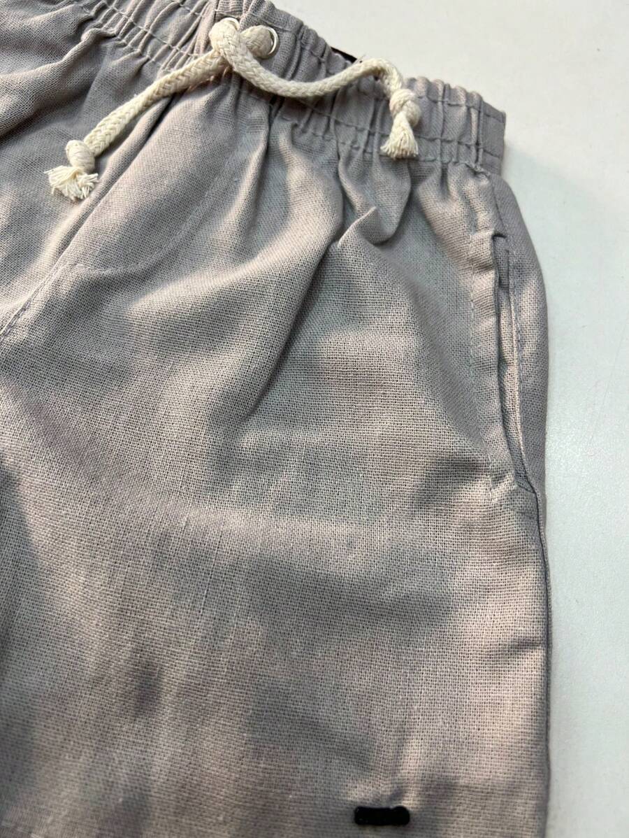 Men's Linen Preppy Shorts In Blogger Fashion *Only One, Not A Kit* - 灰色 - 查看 1