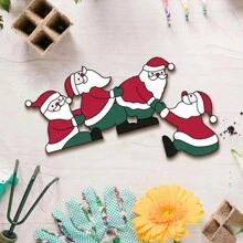 Biển báo góc cửa Giáng sinh hình ông già Noel và tuần lộc - Tượng gỗ trang trí phòng khách, phòng ngủ, văn phòng và ngoài trời - Thiết kế ông già Noel và người tuyết vui nhộn | Hoàn hảo cho trang trí nhà và văn phòng ngày lễ - Góc mùa nghỉ lễ - Xem 10
